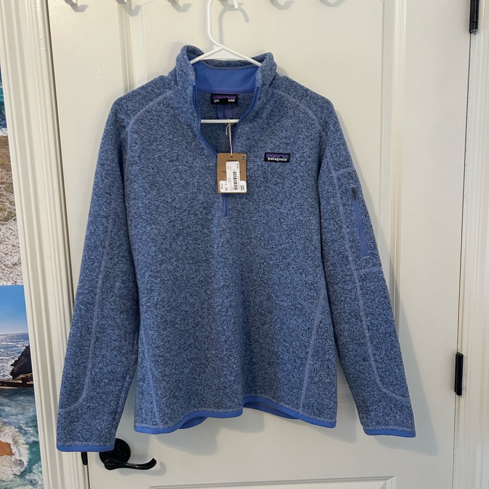 Patagonia Blue Heather Quarter-Zip Fleece Pullover